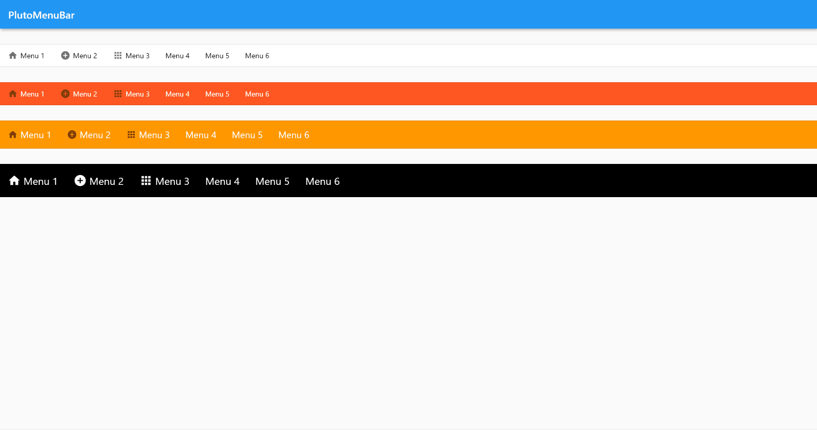PlutoMenuBar Live Demo
